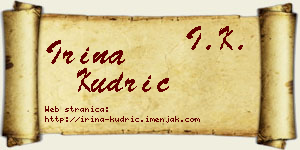 Irina Kudrić vizit kartica